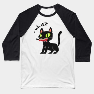 psycho cat Baseball T-Shirt